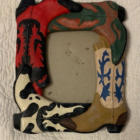 Rustic Cowboy Boot Picture Frame - Picture 1 of 4